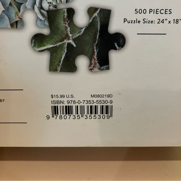 Galison Succulent Garden Double-Sided 500 Piece Jigsaw Puzzle - Picture 2 of 4